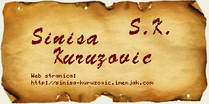 Siniša Kuruzović vizit kartica